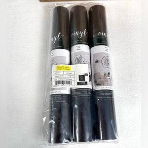 NEW Case of Black Vinyl Rolls / 48 Rolls / 12” X 36” long each roll